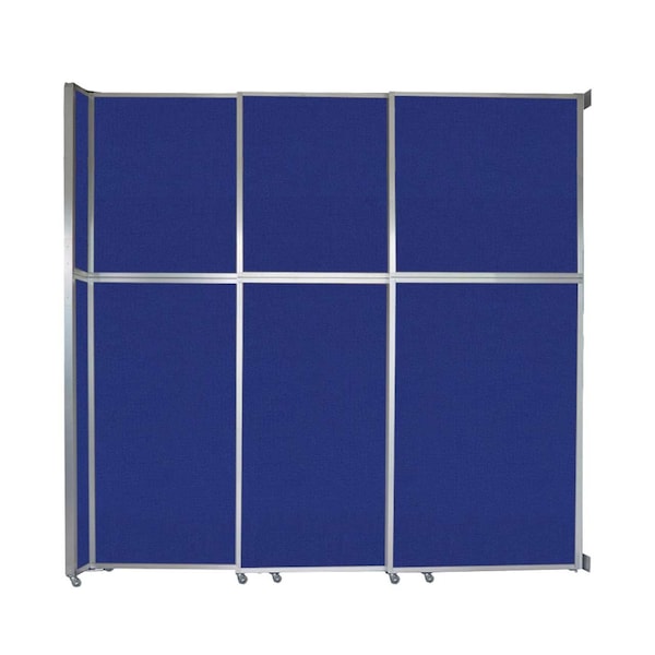 Operable Wall Sliding Room Divider 9'9" x 10'3/4" Royal Blue Fabric
